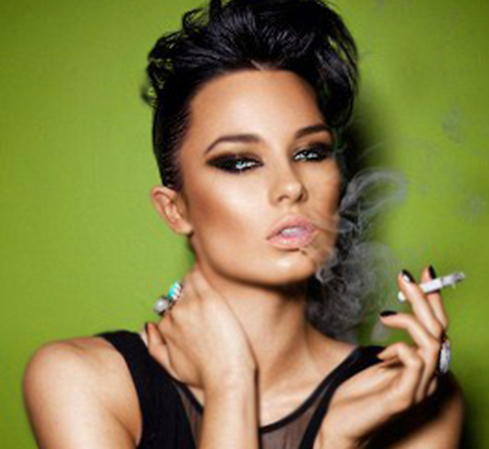 Smoking woman