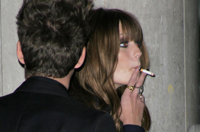 Misha Barton smoking