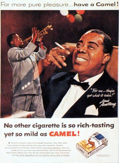 LouisArmstrong in Camel Ads
