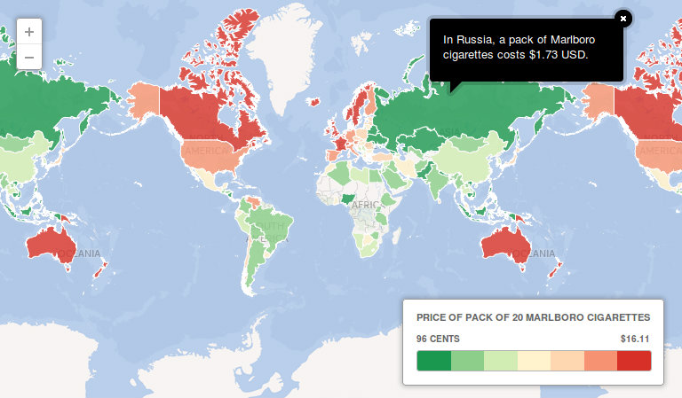 Marlboro Prices Worldwide