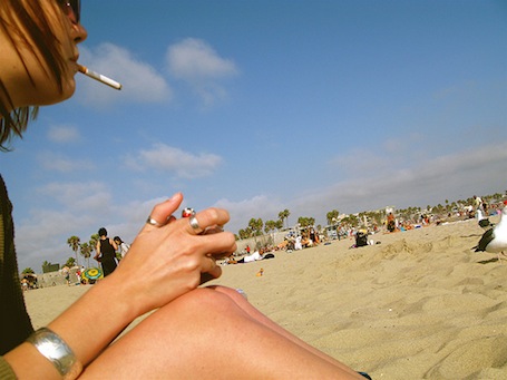 Smoking on the Beach